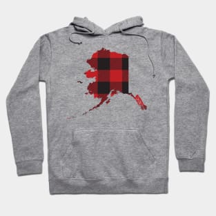 Alaska State Flannel Plaid Design Hoodie